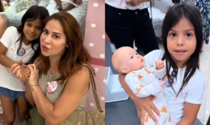 Maíra Cardi mostra "adoção" de bebê reborn para a filha