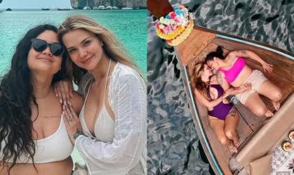Marcela Mc Gowan e Luiza Martins abrem álbum de fotos de viagem à Tailândia