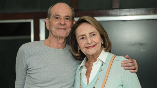 Ney Matogrosso e Lucinha Araújo no show "Viva Cazuza", no Rio