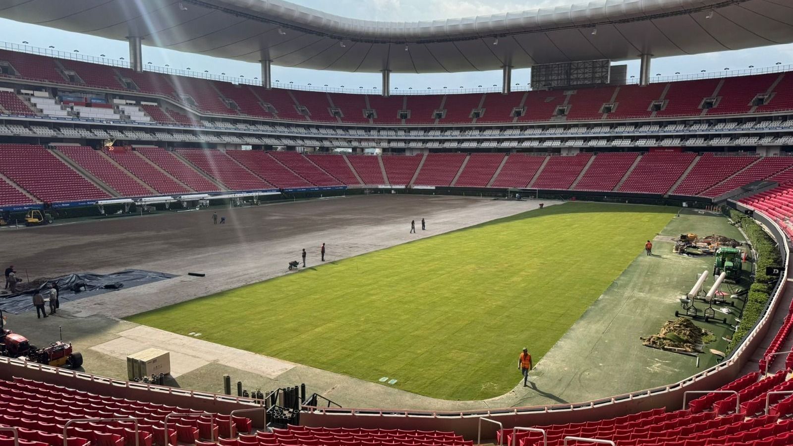 Instalação da NorthBridge Bermudagrass no Estádio Akron