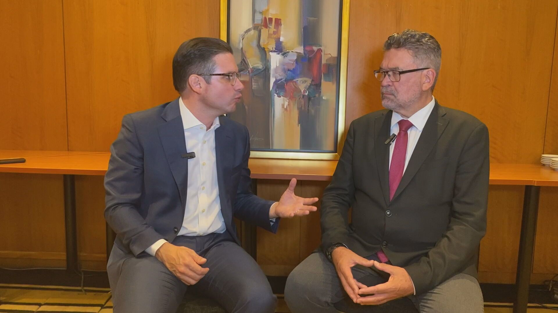 O presidente da Câmara dos Deputados, Hugo Motta, em entrevista à CNN (1)