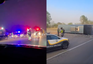 Vídeo: ônibus tomba na Rodovia Raposo Tavares e deixa feridos