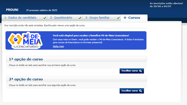 ProUni oferta vagas integrais e parciais nos cursos de graduação • Reprodução/MEC