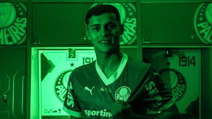 Apresentação de Ramón Sosa, novo atleta da SE Palmeiras, na Academia de Futebol, em São Paulo-SP
