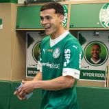 Apresentação de Ramón Sosa, novo atleta da SE Palmeiras, na Academia de Futebol, em São Paulo-SP
