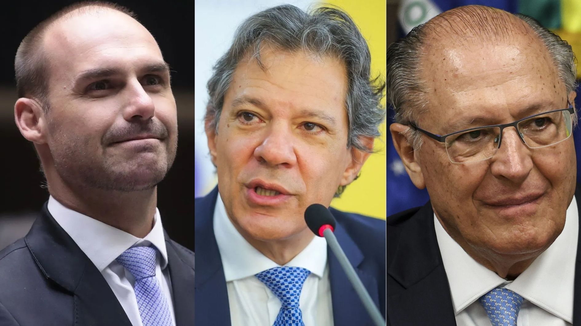 Eduardo Bolsonaro, Haddad e Alckmin