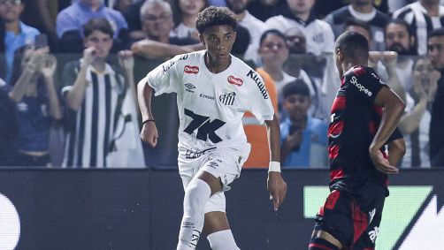 Robinho Jr durante Santos x Flamengo
