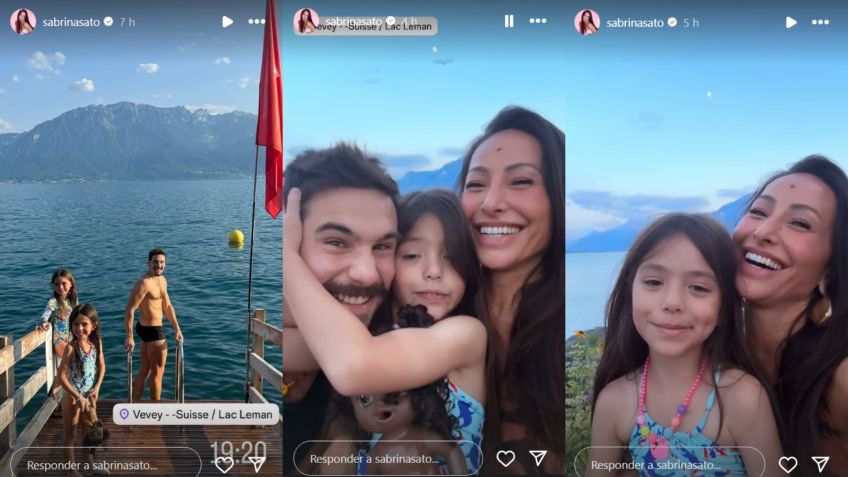Sabrina Sato, Nicolas Prattes e Zoe durante viagem à Suíça • Instagram/Sabrina Sato