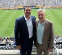 Ao lado de Ancelotti, presidente da CBF acompanha final do Mundial de Clubes
