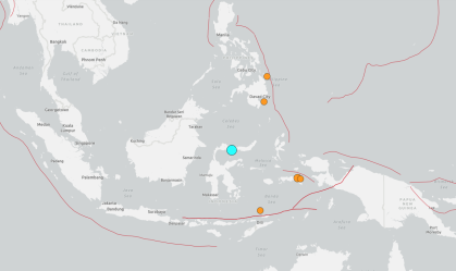 Terremoto de magnitude 6,2 atinge Sulawesi, na Indonésia, diz agência
