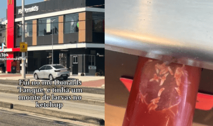 Vídeo: mulher encontra larvas em ketchup de McDonald's no Rio