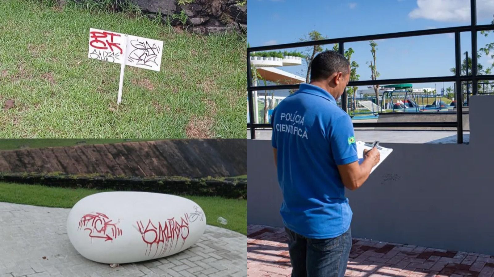 Obras da COP30 passam por perícia e restauro após serem pichadas em Belém