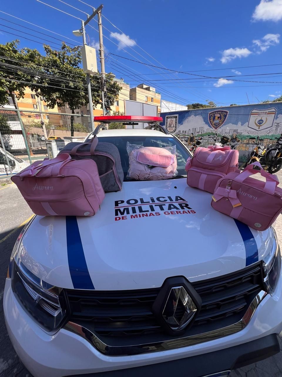 Malas com roupas de bebê são furtadas enquanto mulher dava à luz • Reprodução/ Polícia Militar de Minas Gerais