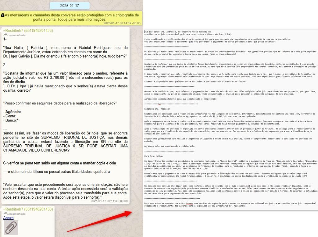 Manual produzido por criminosos ensina como aplicar golpes • Reprodução