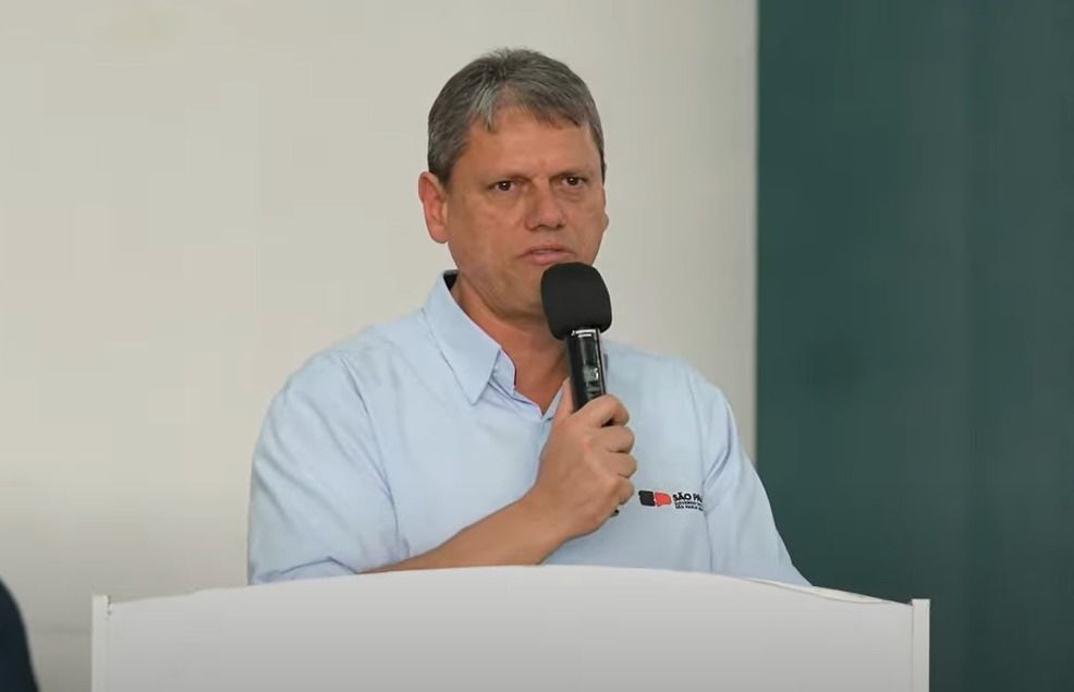 O governador de São Paulo, Tarcísio de Freitas (Republicanos)