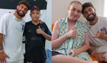 Yuri Alberto se emociona em visita a hospital de crianças: "Arrepiado"