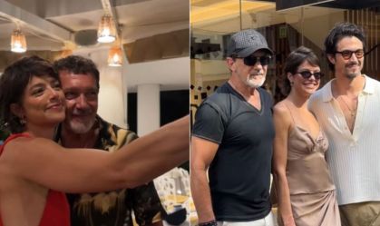 Agatha Moreira mostra bastidores de encontro com Antonio Banderas