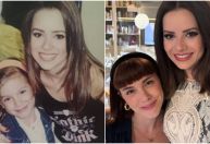 Alice Wegmann reproduz foto de infância com Sandy; veja