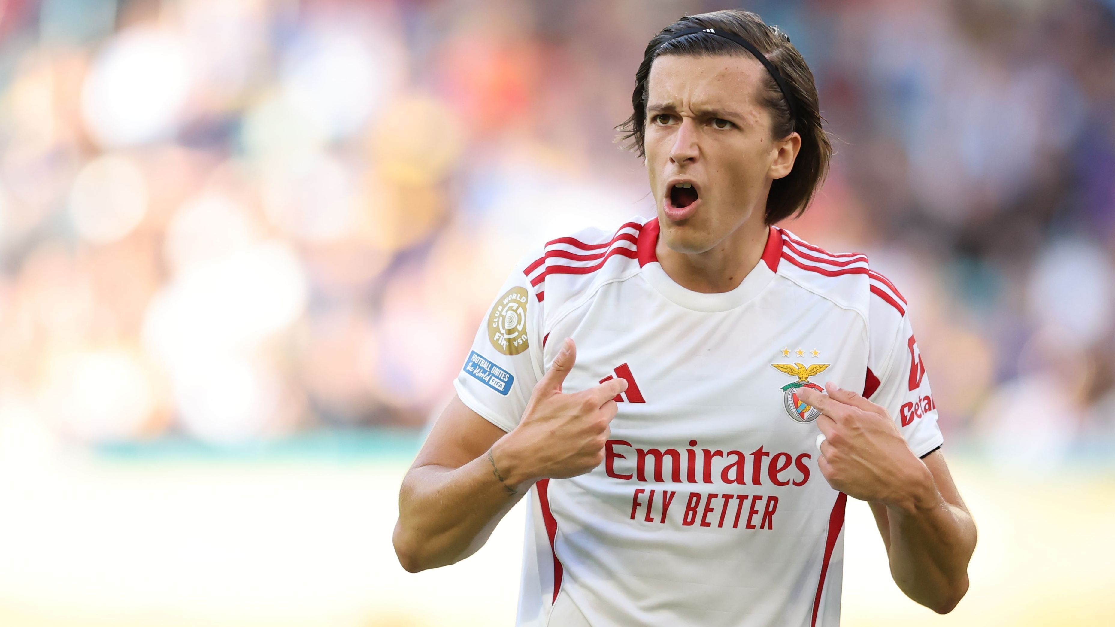 Álvaro Carreras em jogo do Benfica no Mundial de Clubes