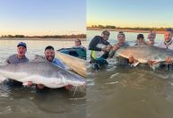 Pescador fisga peixe de mais de 2 metros e luta 50 minutos para tirar foto