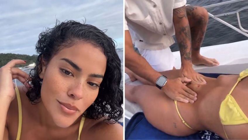 Bella Campos faz drenagem linfática em alto mar • Instagram/Bella Campos