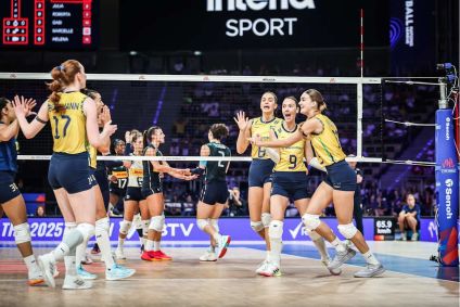 Final da Liga das Nações de Vôlei Feminina entre Brasil e Itália
