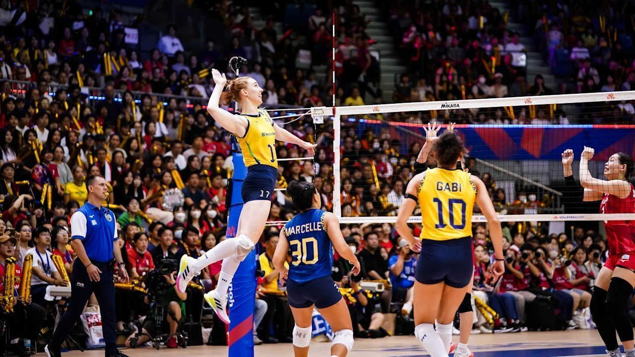 Brasil levou a melhor sobre o Japão na última rodada da fase preliminar da Liga das Nações Feminina