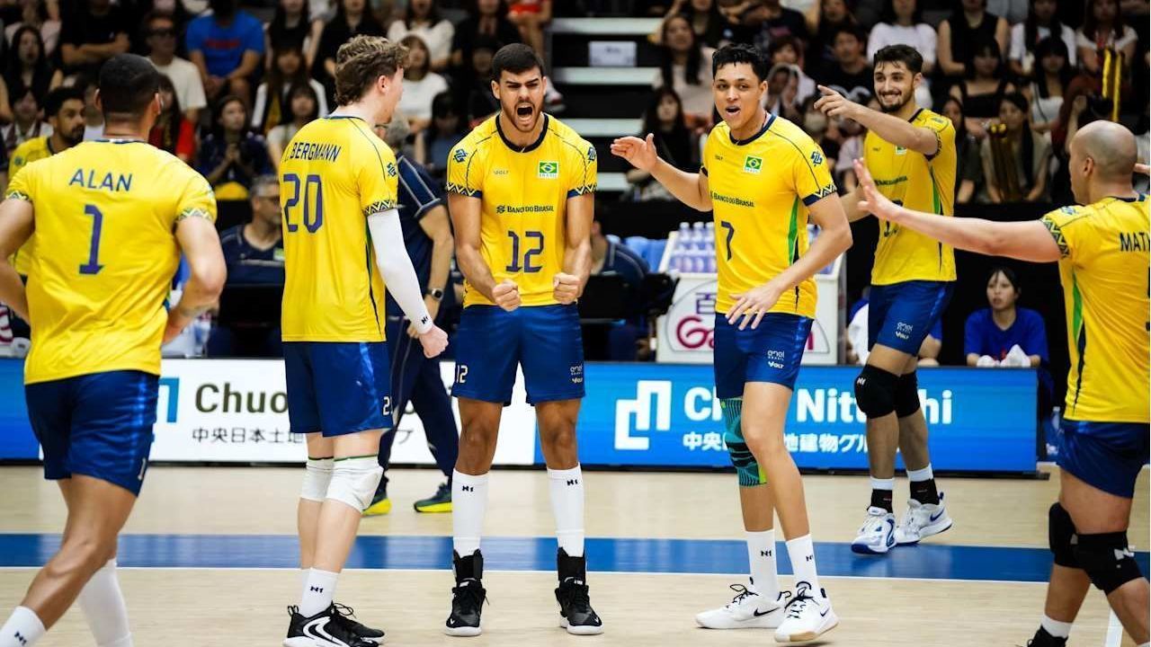 Seleção Brasileira Masculina de Vôlei venceu a Alemanha na VNL