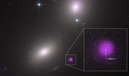 Hubble detecta registro raro de buraco negro intermediário se alimentando