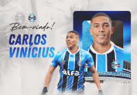 Grêmio anuncia a contração do atacante Carlos Vinícius; veja vídeo