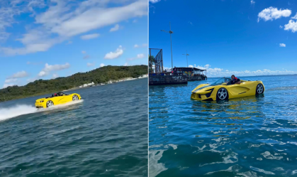 Carro aquático viraliza nas redes sociais; 280 cv e chega a quase 90 km/h