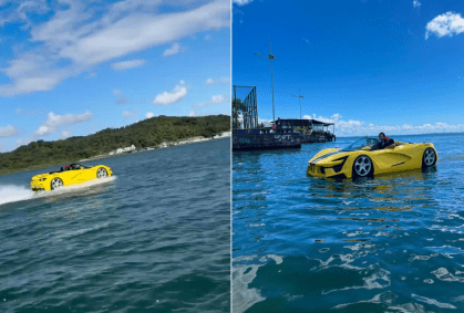 Carro aquático viraliza nas redes sociais; 280 cv e chega a quase 90 km/h