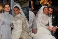 "Vale Tudo": Débora Bloch mostra bastidores do casamento de Fátima e Afonso