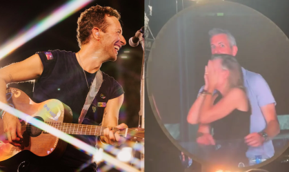 Coldplay questiona casal durante show, após flagra de CEO com RH