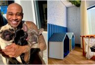 Ex-BBB Cézar Black mostra decoração de nova casa com quarto para cachorros
