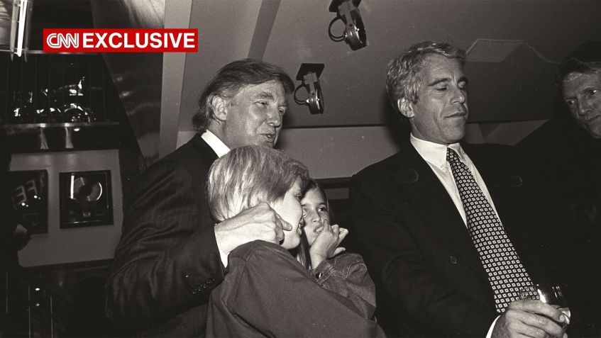 Epstein no casamento de Donald Trump em 1993 • Dafydd Jones via CNN Newsource