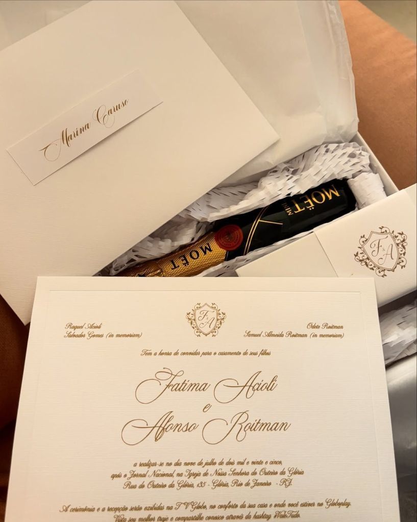 Convite de casamento de Fátima e Afonso