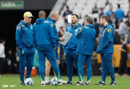 Davide Ancelotti em treino da Seleção Brasileira