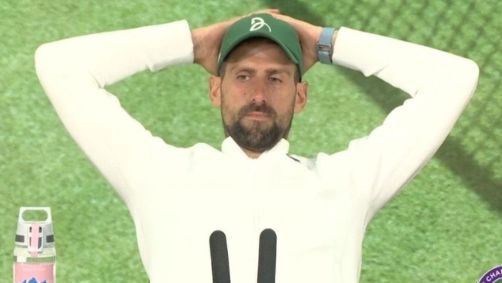 Djokovic após a derrota para Jannik Sinner em Wimbledon