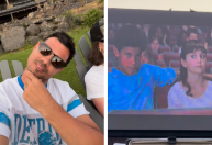 Taylor Lautner recria cena de "Doze é Demais 2" com esposa; veja