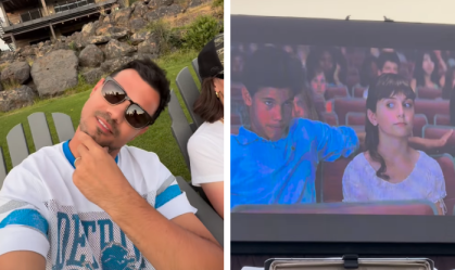 Taylor Lautner recria cena de "Doze é Demais 2" com esposa; veja