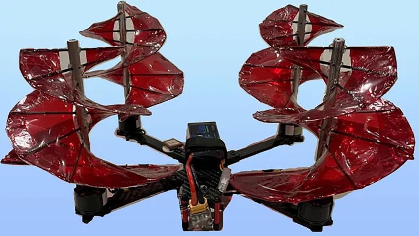 Drone inspirado no parafuso aéreo de Leonardo da Vinci • Austin Prete/Universidade de Maryland /Divulgação