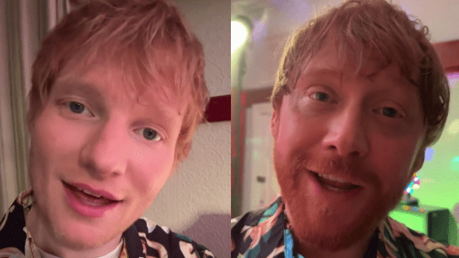 Ed Sheeran e Rupert Grint são comparados por terem uma aparência semelhante