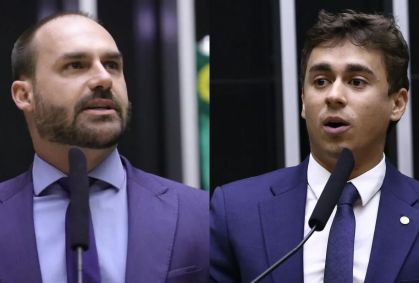 Eduardo Bolsonaro diz que Nikolas quer a prisão de sua família