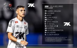 Escalação do Santos para o jogo contra o Flamengo
