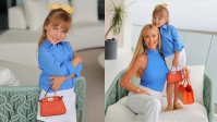 Filha de Roberto Justus usa bolsa de R$ 14 mil para combinar com a mãe
