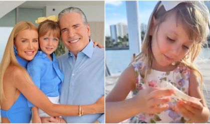 Ana Paula Siebert se choca ao ver filha com Justus comer gafanhoto