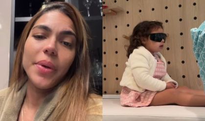 Cantora Tays Reis diz que a filha foi diagnosticada com febre aftosa