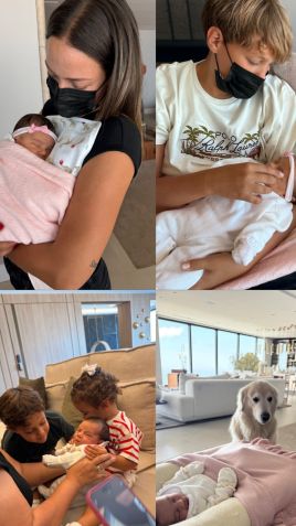 Davi Lucca, filho de Neymar, conhece a irmã recém-nascida, Mel • Instagram / Bruna Biancardi