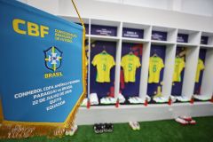 Flâmula do Brasil para o jogo contra o Paraguai pela Copa América Feminina